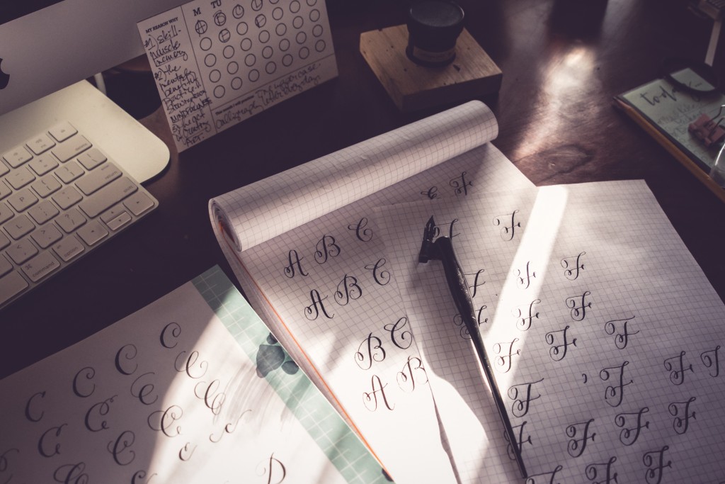 modern calligraphy practice