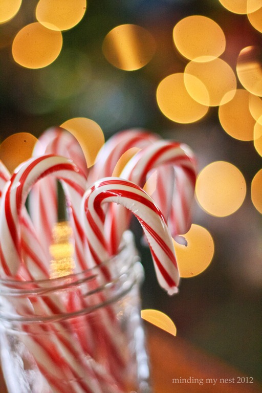 Happiness is…a Jar of Candy Canes - minding my nest