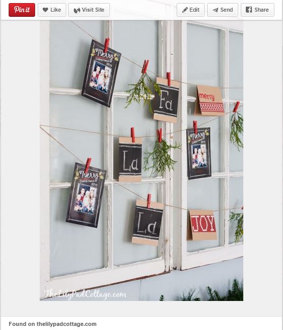 christmas card display garland