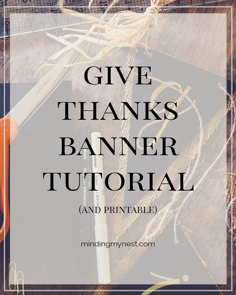 give thanks banner tutorial