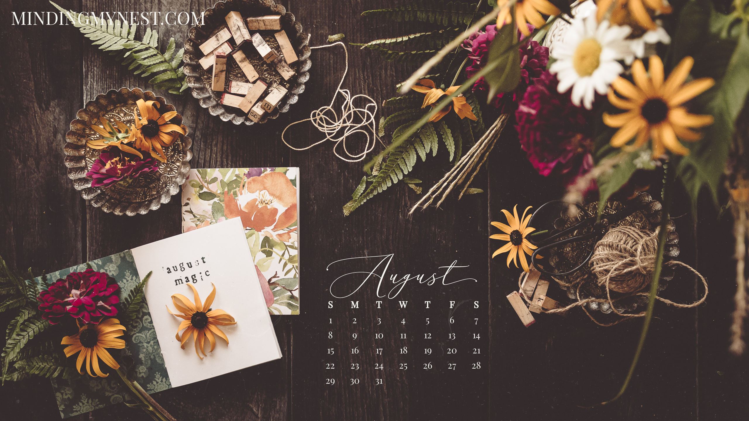 Free August 2022 Desktop Calendar Backgrounds  Nikkis Plate